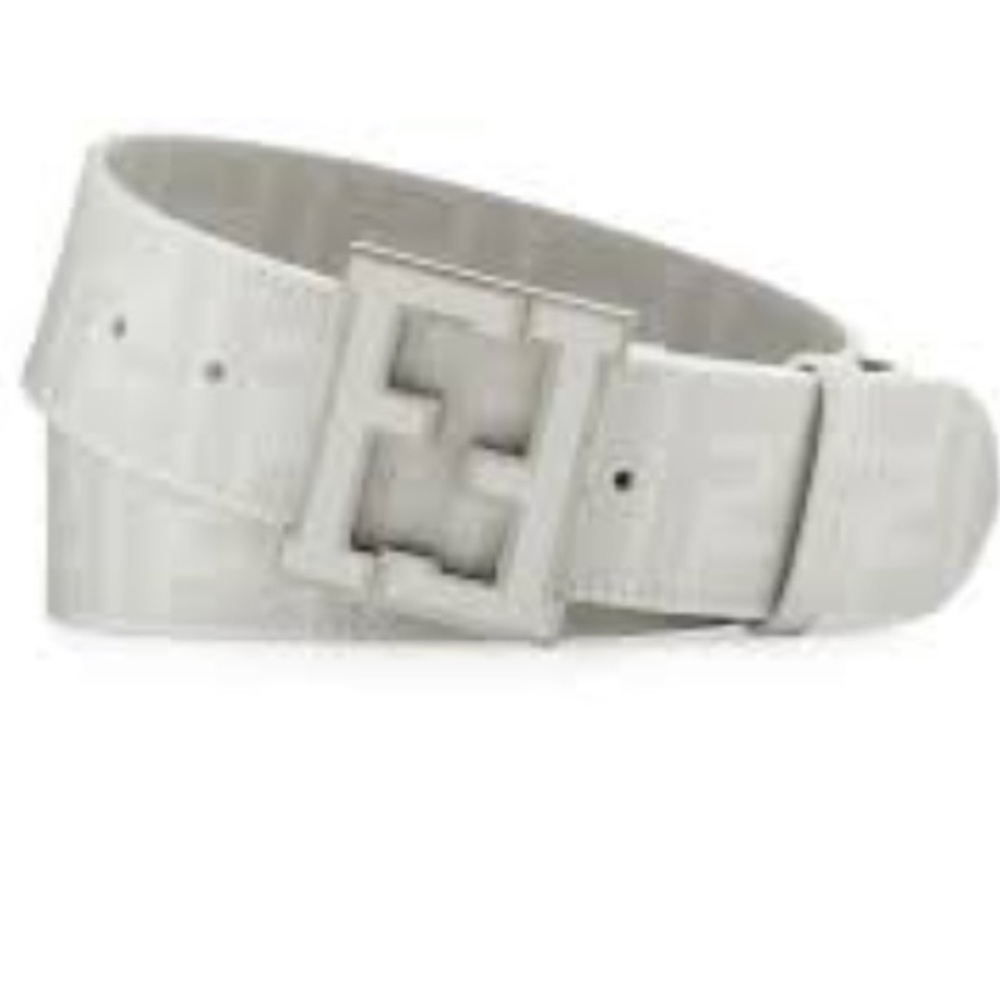 Fendi College Belt - White